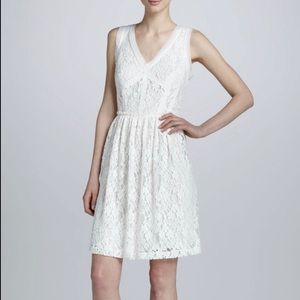 Rebecca Taylor Sleeveless Ivory Lace Dress